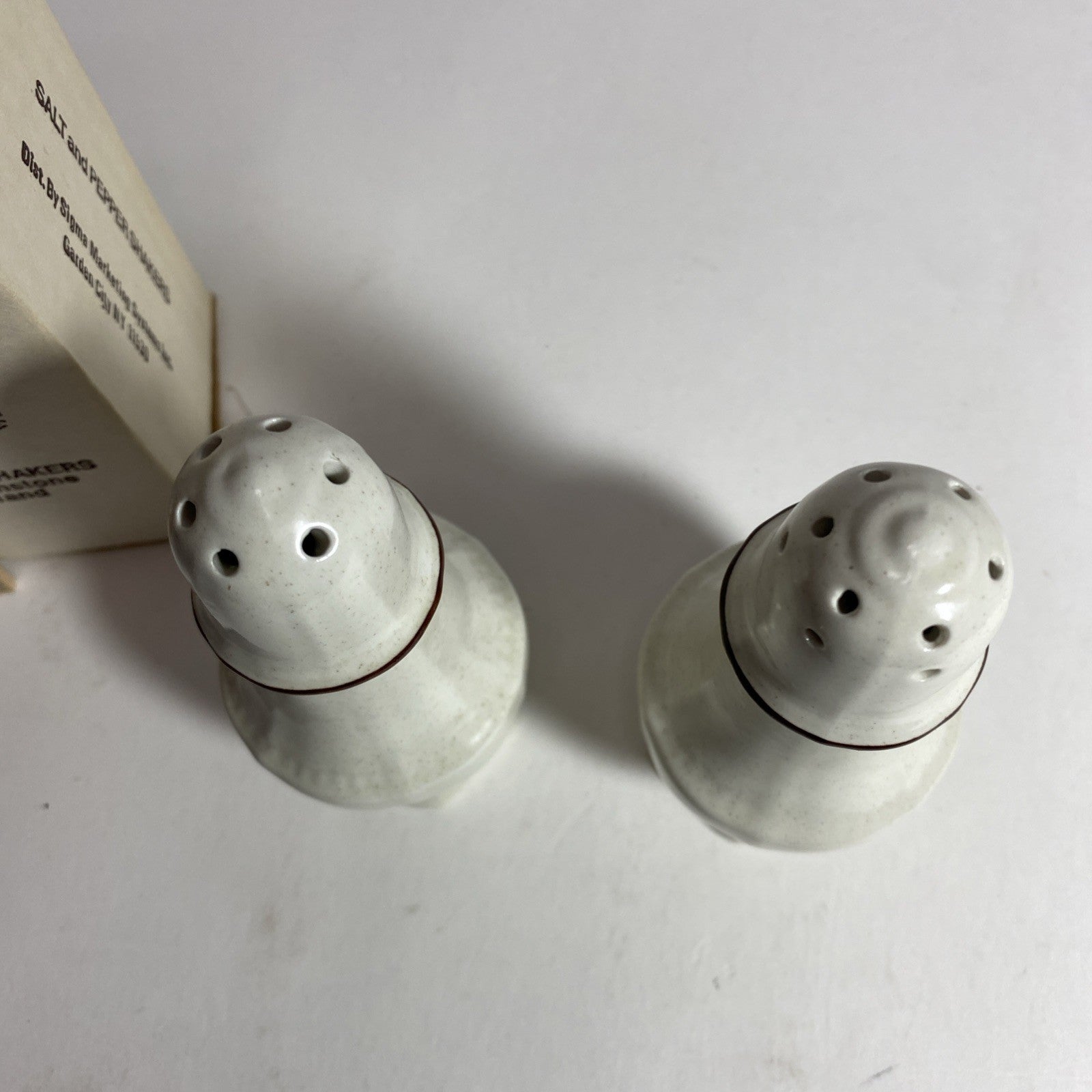 KENSINGTON STAFFORDSHIRE ENGLAND IRONSTONE CANTERBURY SALT and PEPPER SHAKERS