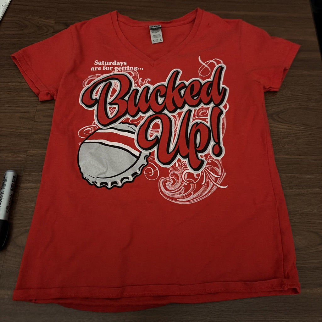 Ladies Medium Ohio State University Bucked Up Size Medium Short Sleeved T-Shirt