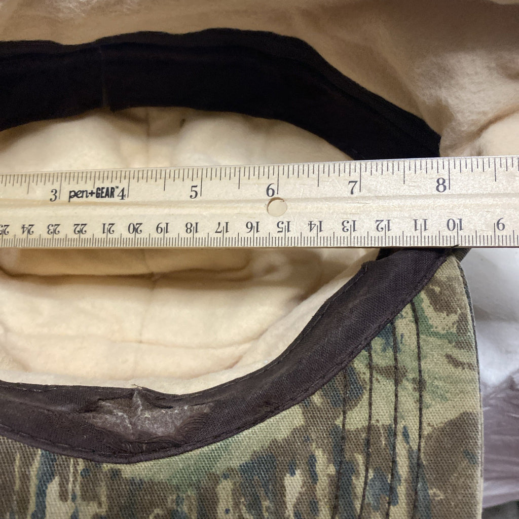 Vtg Camo Hunting Hat w Ear Flaps Made In USA Realtree Lined Large