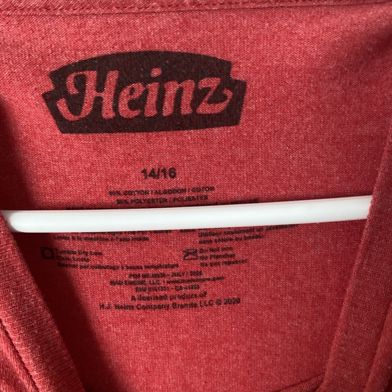 Heinz Tomato Ketchup Vintage Faded Print Red T-Shirt Size 14/16