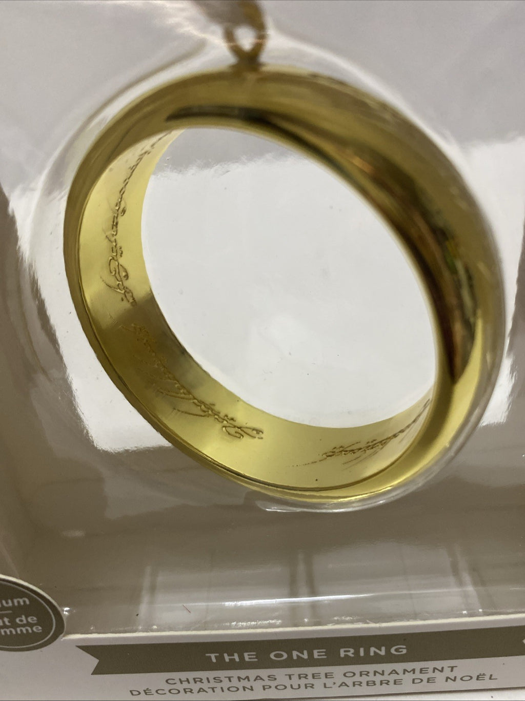 NEW Hallmark Lord of the Rings The One Ring Premium Metal Ornament Gold Color