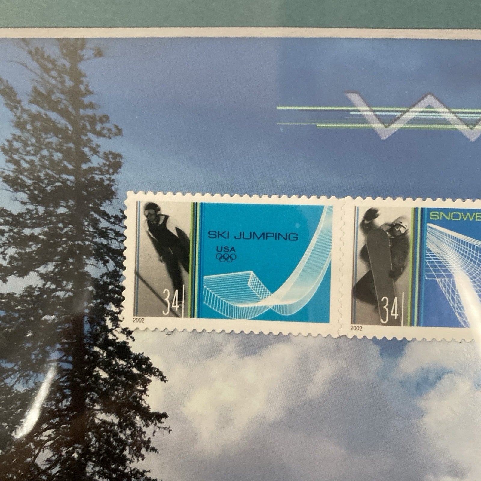 Olympic Games 2002 Utah USPS Signed Artwork 34 Cent Stamps Picture #/3000