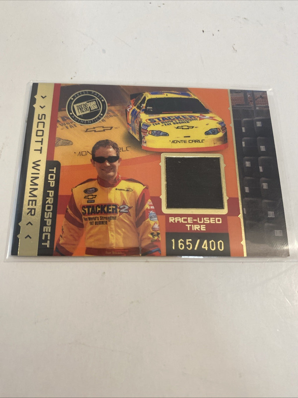 Scott Wimmer Top Prospect Race Used Tire PressPass NASCAR Card