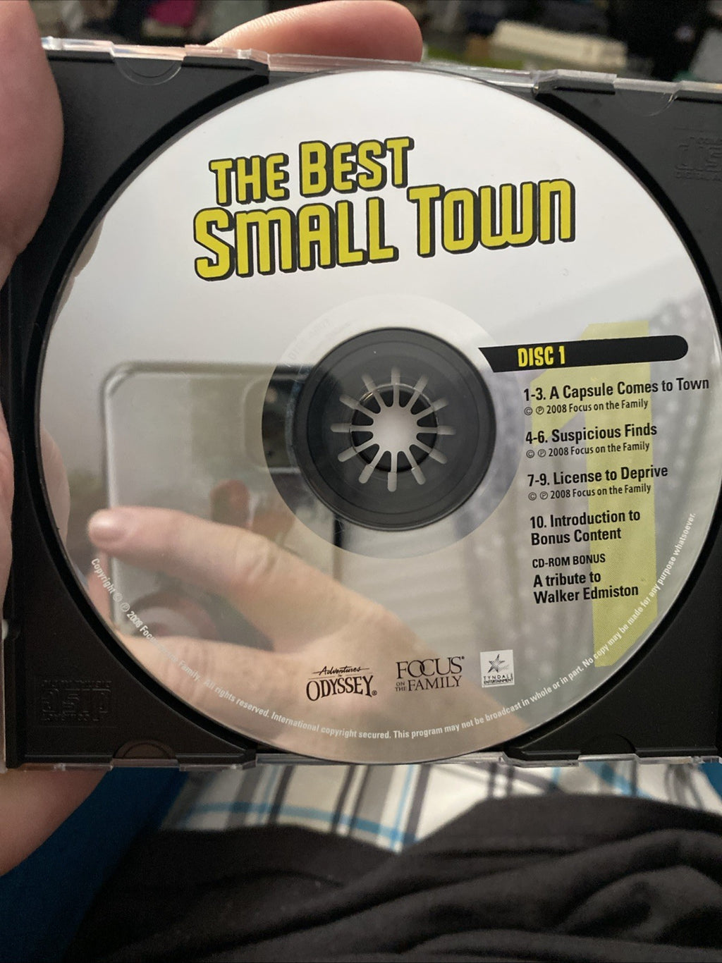 THE BEST SMALL TOWN Adventures in Odyssey #50 4 Audio CDs New/ rear case crack