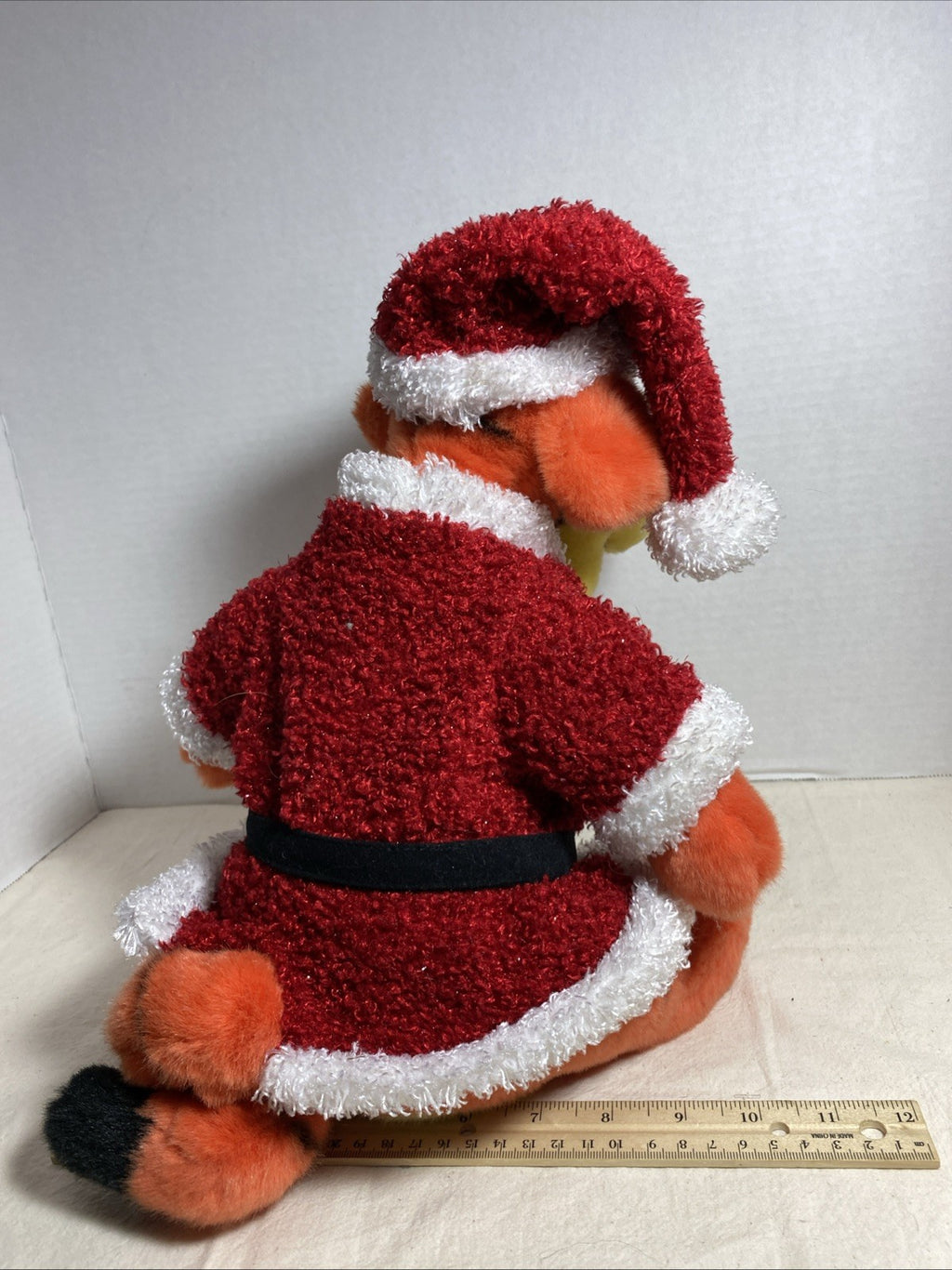 Disney Store 12” Holiday Tigger Plush Christmas Santa Outfit Winter