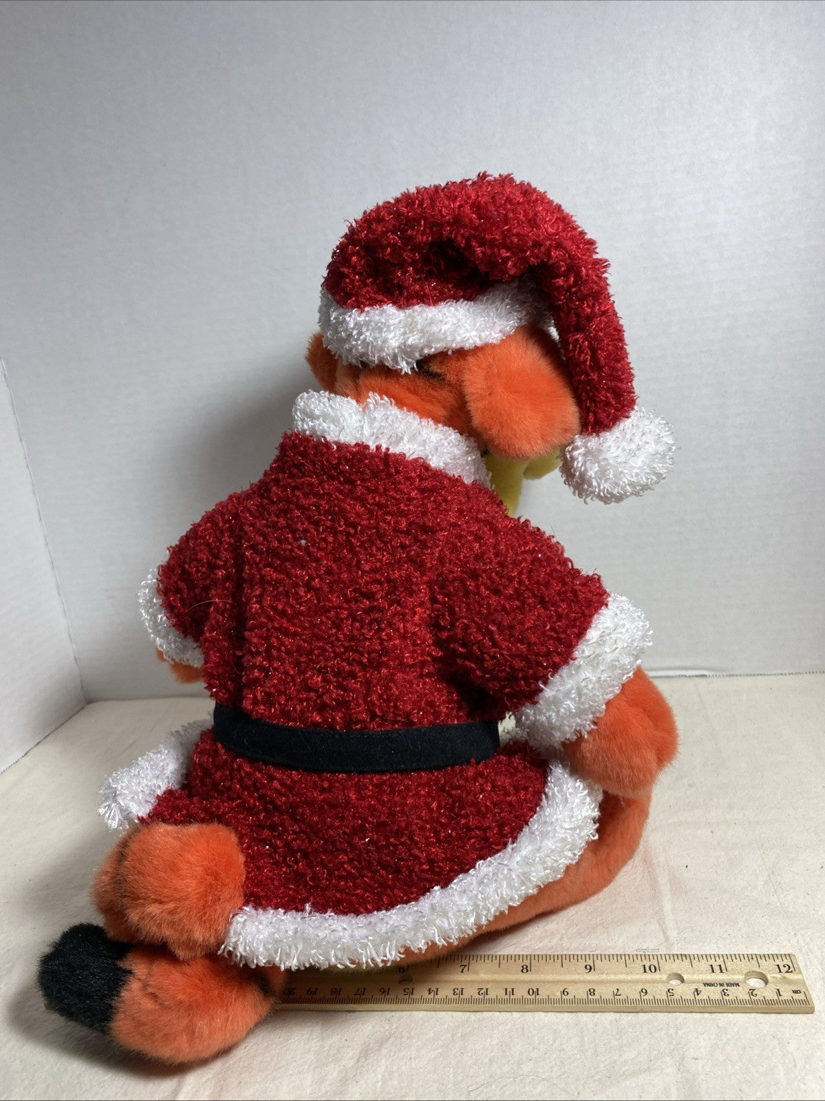 Disney Store 12” Holiday Tigger Plush Christmas Santa Outfit Winter