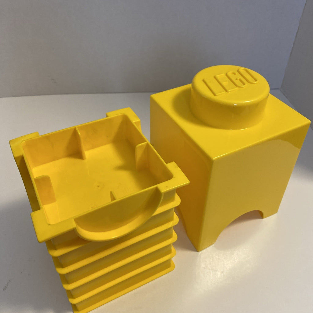 Lego Storage Container Yellow Stackable Brick. 1 X 1 Stud Size