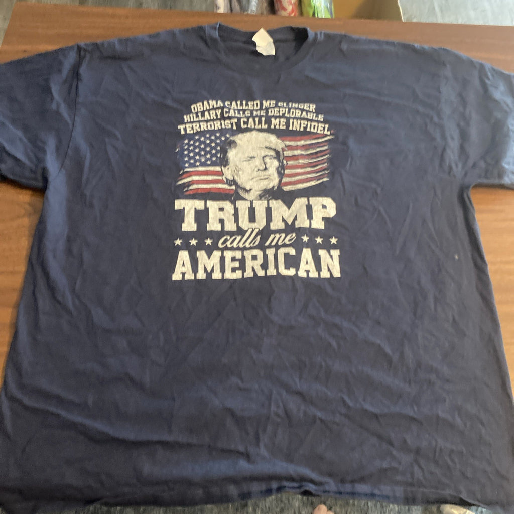Donald Trump Calls Me American New Mens Shirt USA Flag Patriotic 3XL