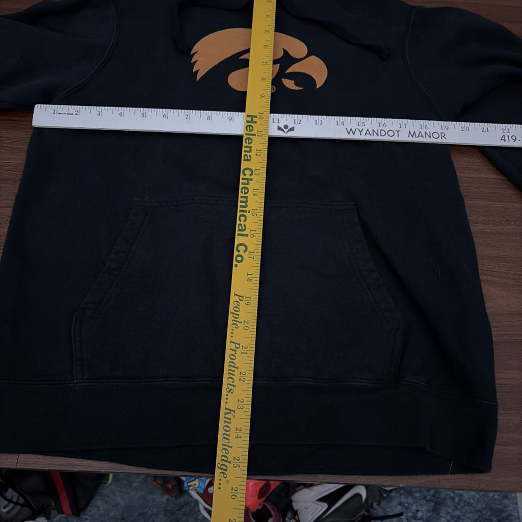 Iowa Hawkeyes Champion Reverse Weave Hoodie Mens Medium Black Sweatshirt