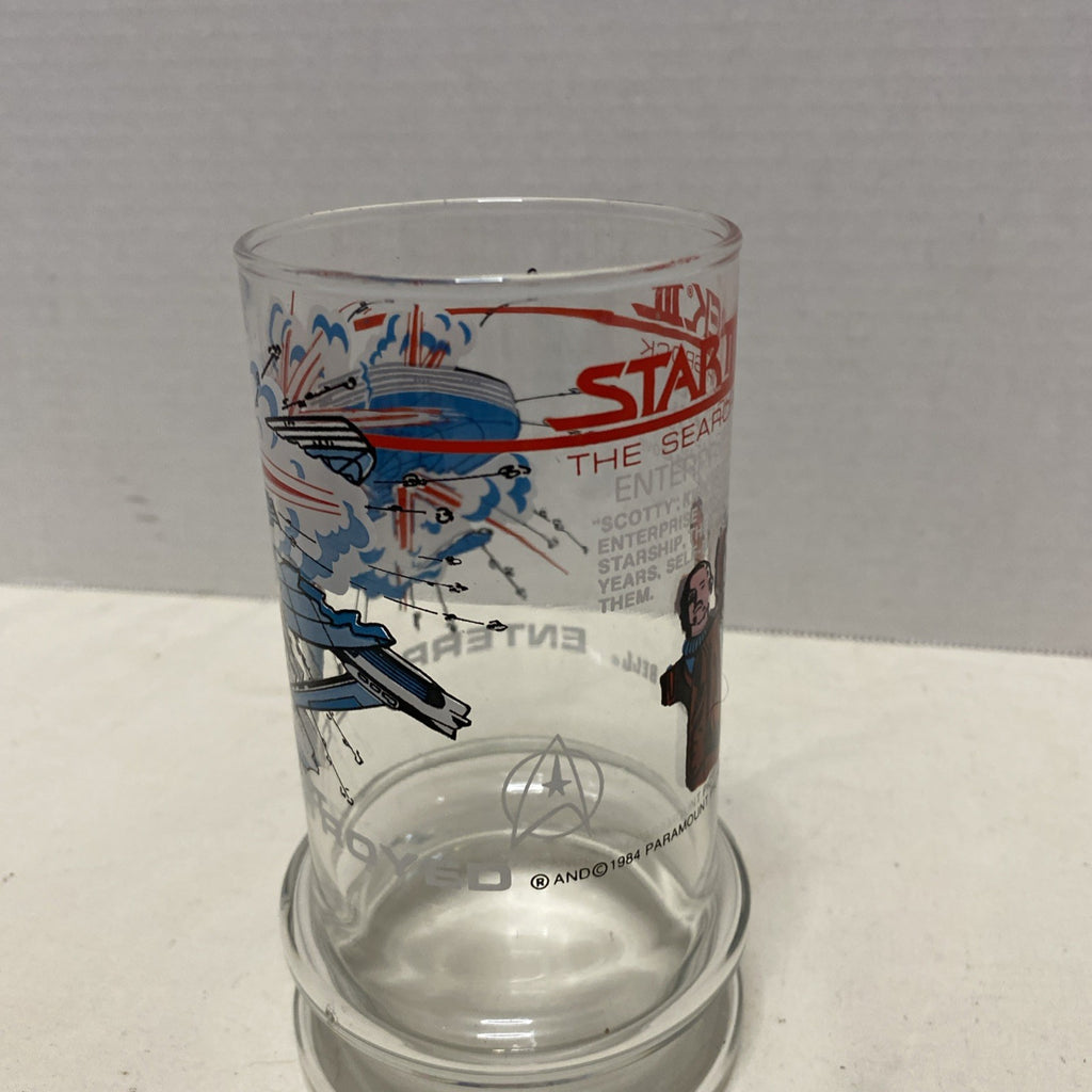 1984 Star Trek Search For Spock Taco Bell Enterprise Destroyed Collector Glass