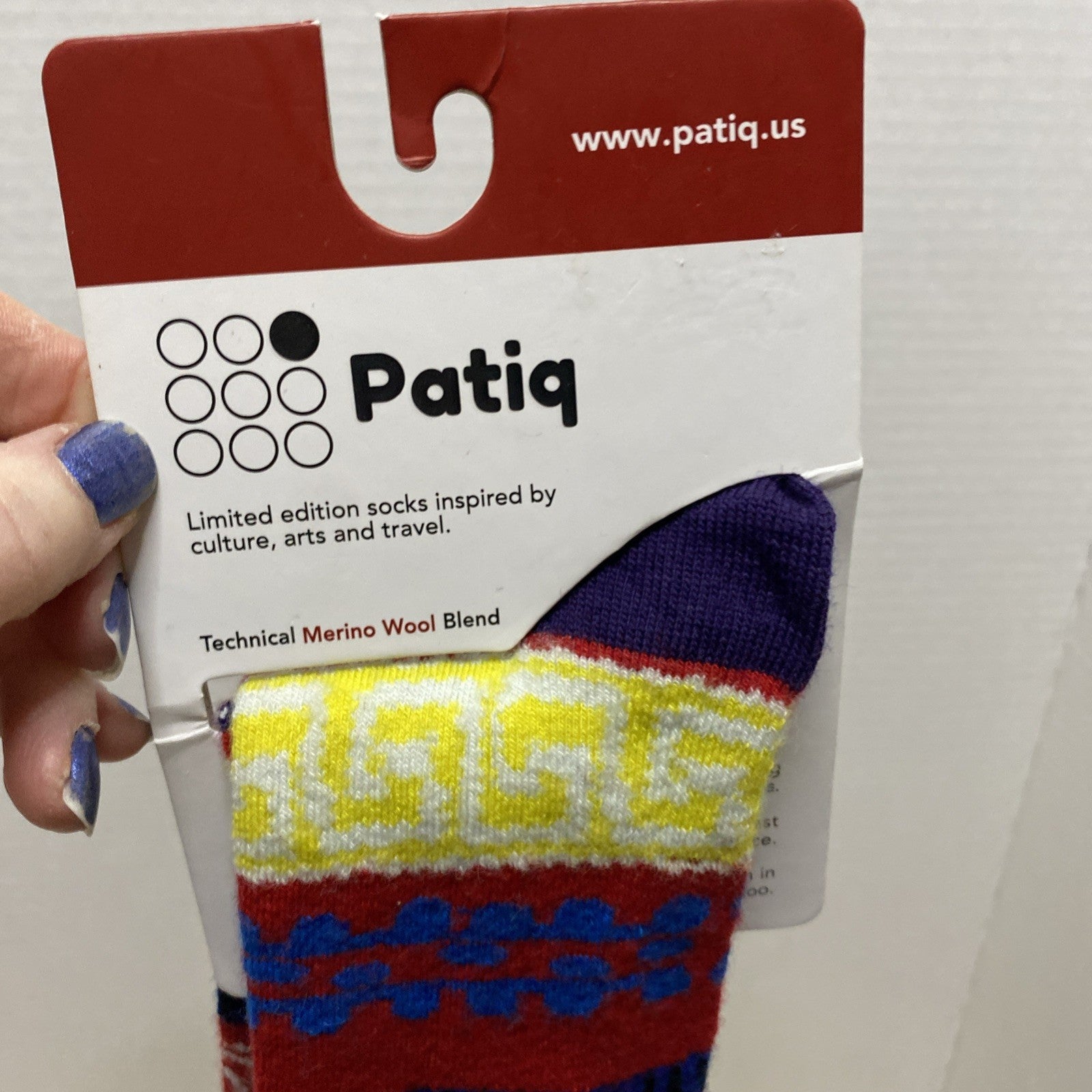 Patiq 55% WOOL Socks Unisex Multi-Color