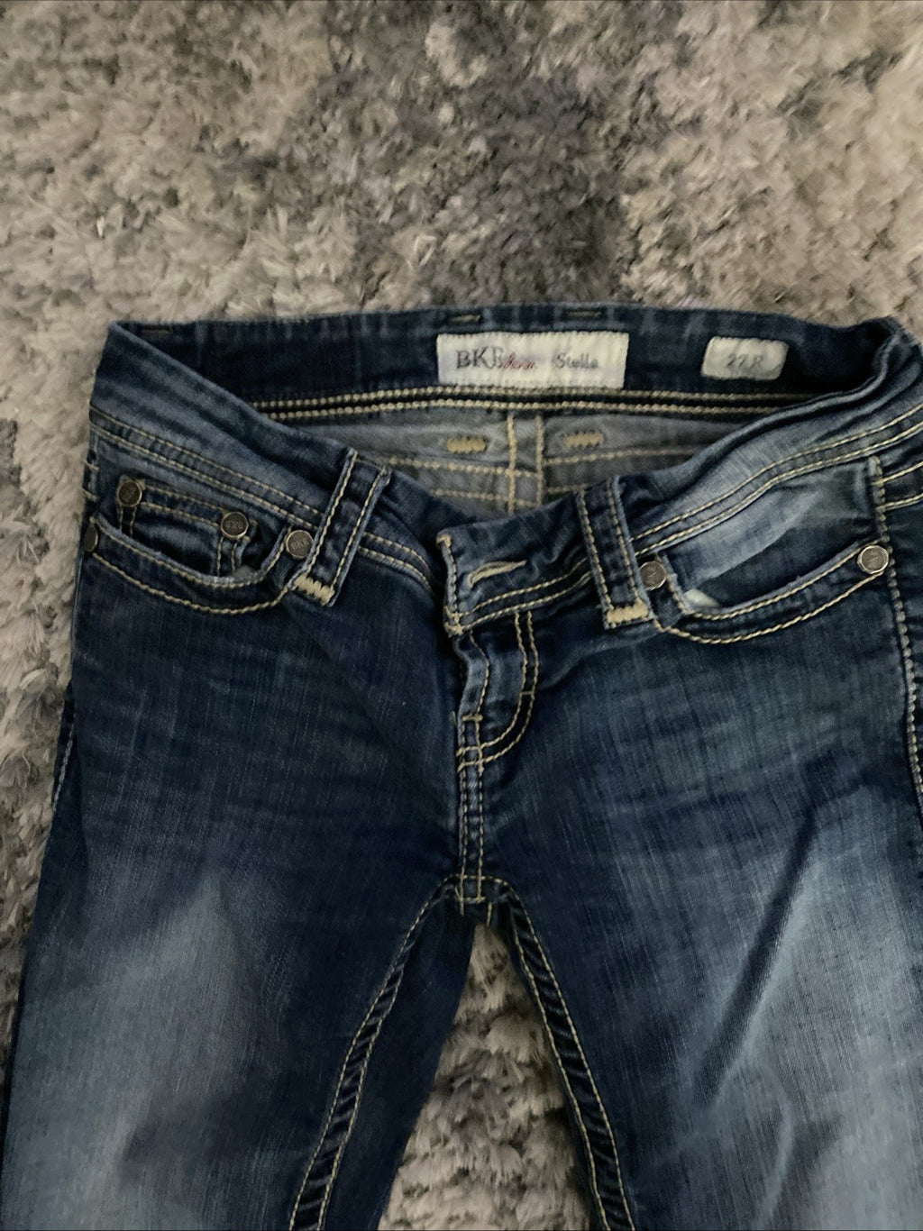 BKE Denim Jeans Women's 27R STELLA Low Rise Skinny Blue Medium Wash (27x31.5)