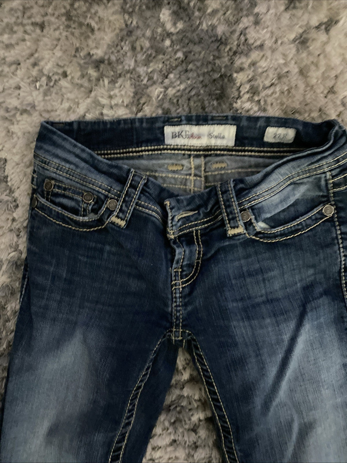 BKE Denim Jeans Women's 27R STELLA Low Rise Skinny Blue Medium Wash (27x31.5)