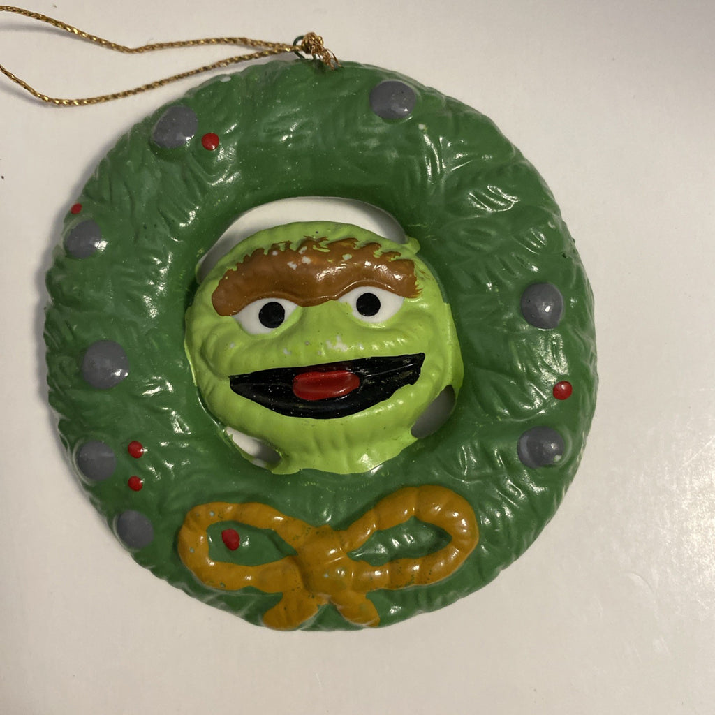 Vintage 1988 Sesame Street Lot Of  6 Holiday Wreath Ornaments