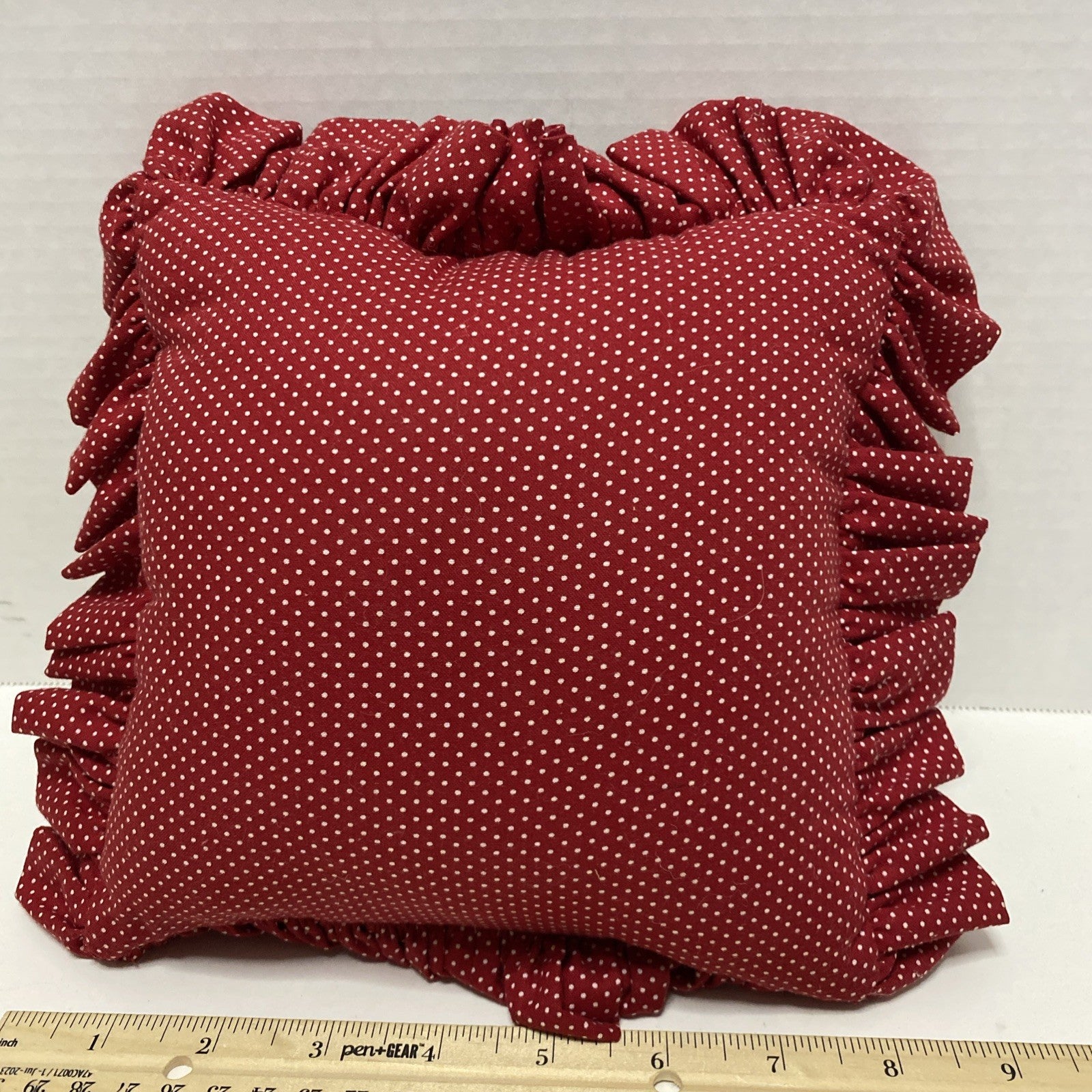 CROSS STITCH FINISHED PILLOW OLD FASHION FRIENDS HANDMADE