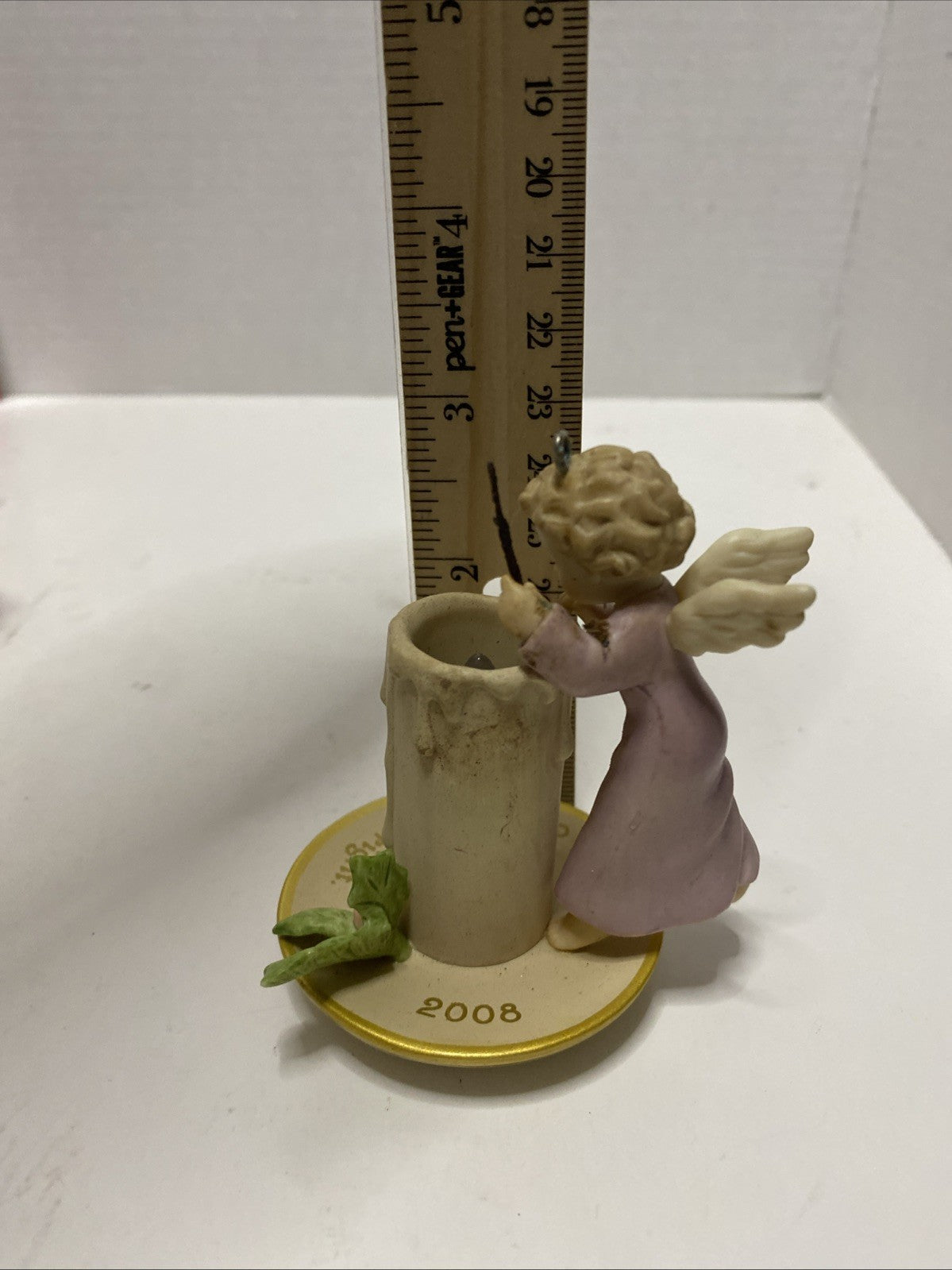 Hallmark Keepsake Ornament ~ 2008 Let It Shine ~ Light Feature ~ Angel & Candle