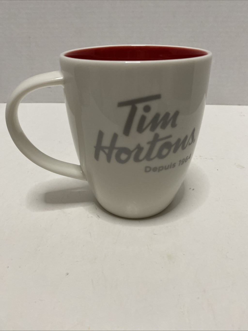 Tim Hortons Collectible Coffee Mug - 2014 White - Red Inside Limited Edition NIB