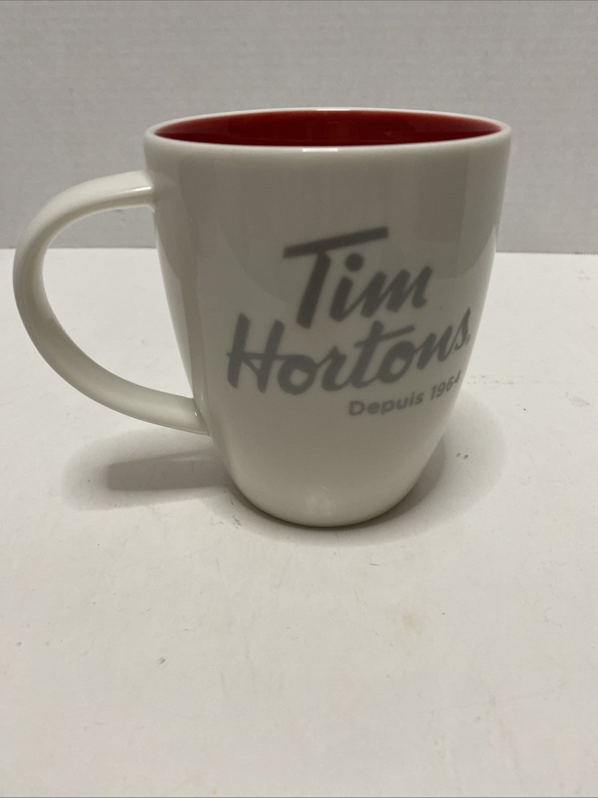 Tim Hortons Collectible Coffee Mug - 2014 White - Red Inside Limited Edition NIB
