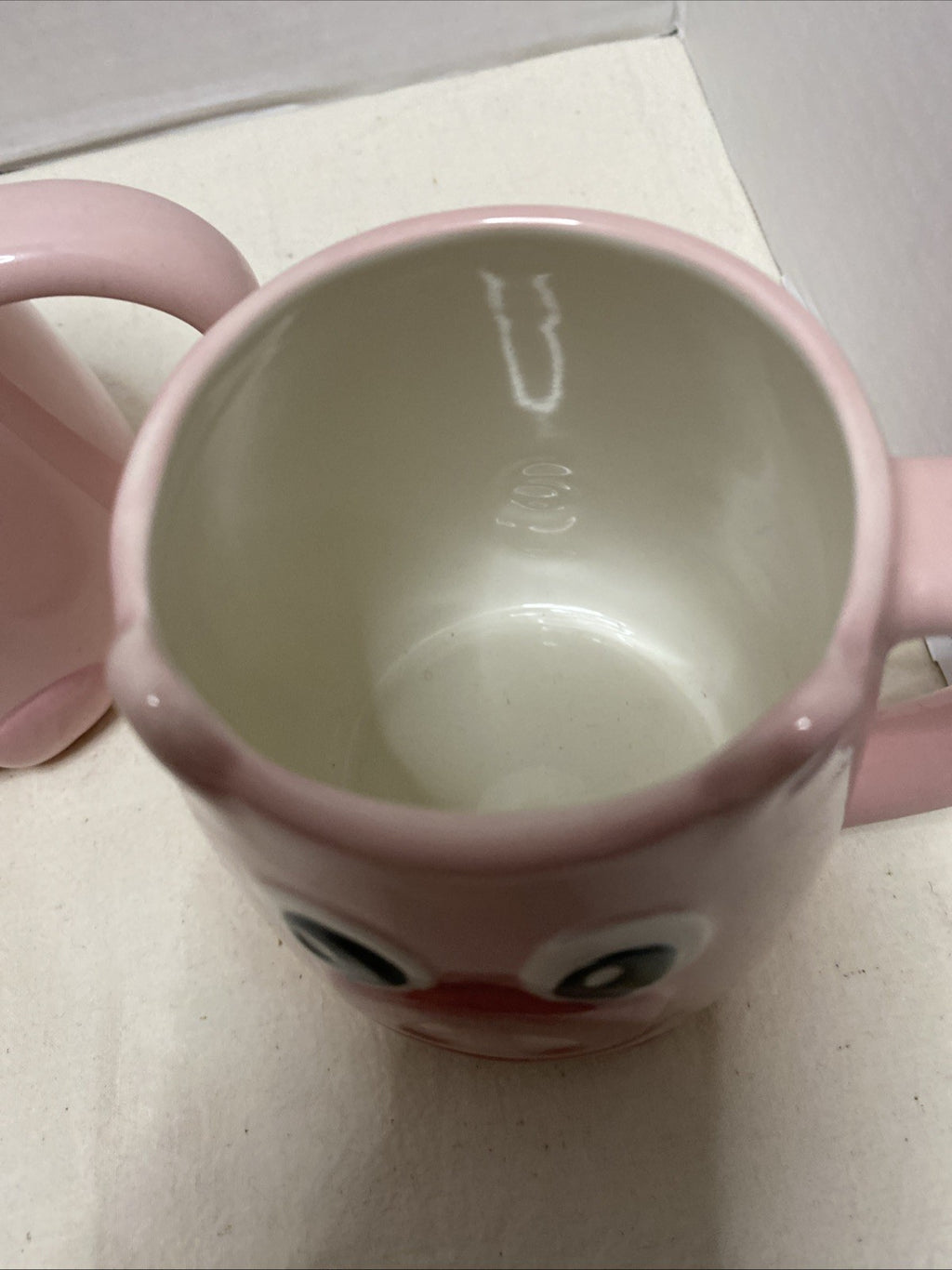 Pink Pig Mug 3D Piggy Shaped by Tag Figural Swine Collectible -Set Of 3