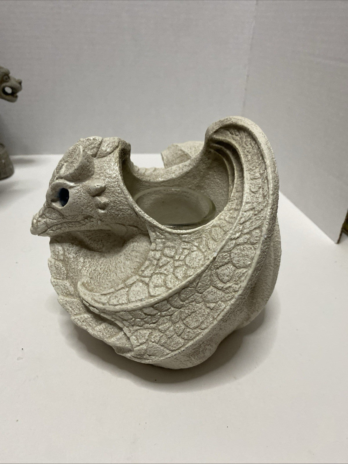 Windstone Editions Pena Dragon Candle Lamp 1999 White D&D Magic Castle