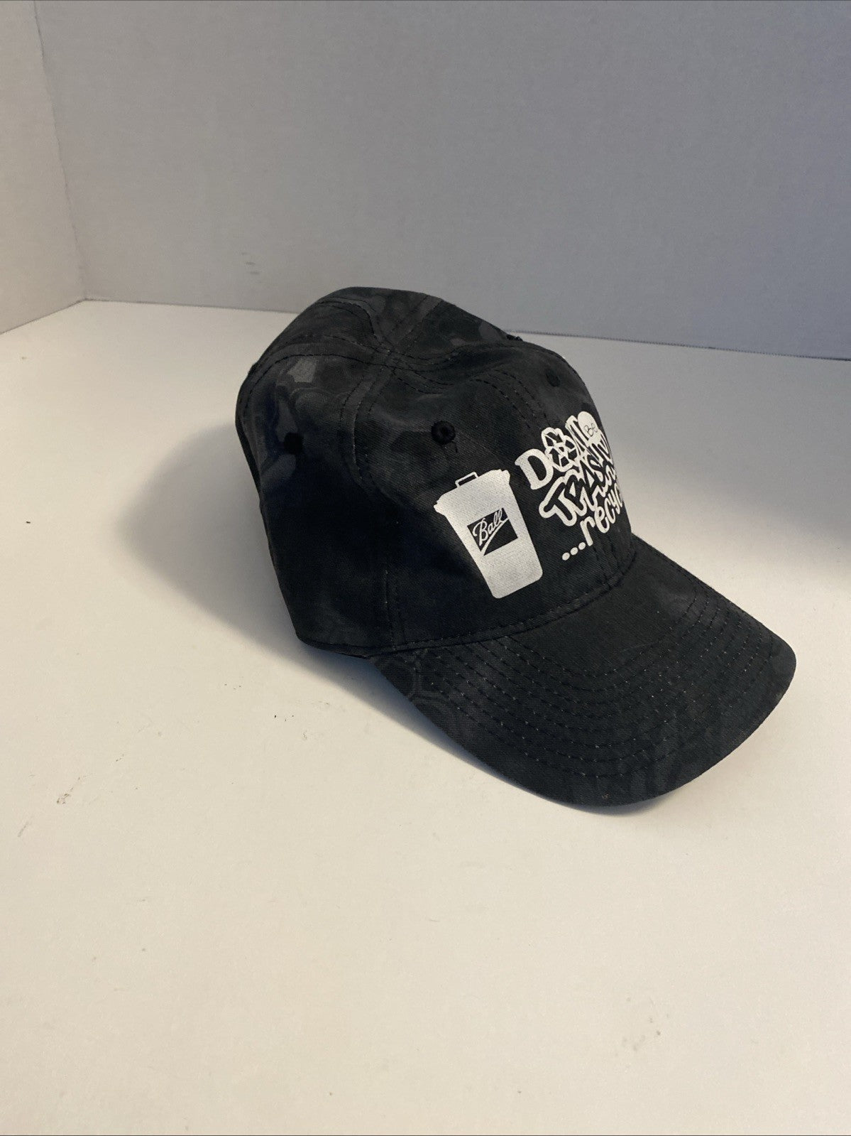 Cryptic ball cap don’t be trashy recycle ball metal black hat adjustable