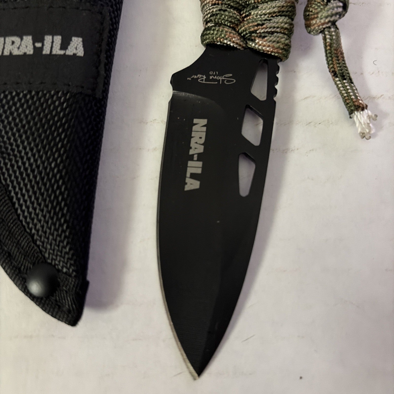 NRA-ILA Stone River Paracord Handle Fixed Blade Tactical Knife with Sheath