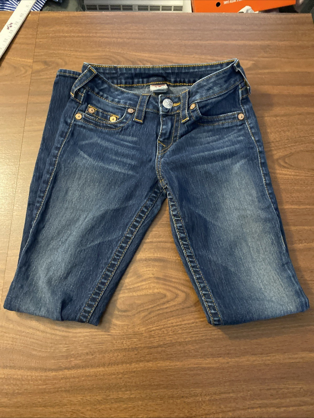 TRUE RELIGION Sz 24 (24x28) Women’s Mid Rise Skinny Ankle Jeans