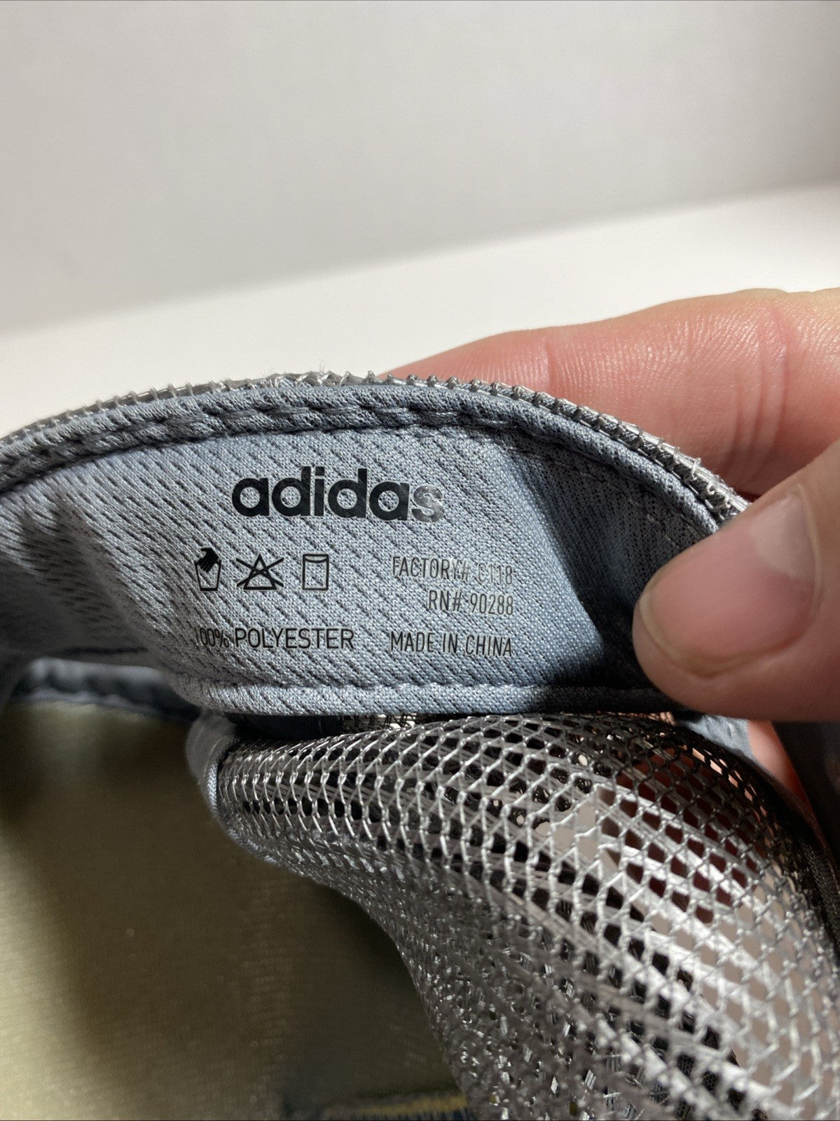 Adidas Three Stripe Life Climalite Slate Blue Gray Mesh Snapback Trucker Hat