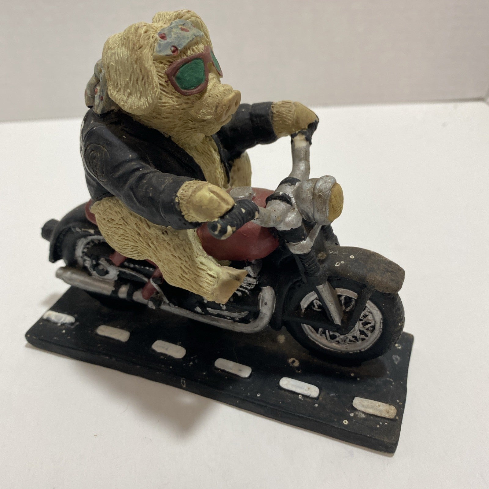 Lot of 2 Young’s Hog/Pig on A Motorcycle Figurine Statue Harley Davidson