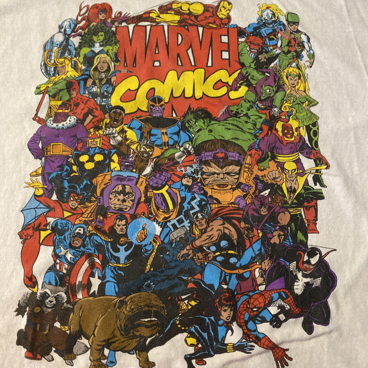 Marvel T Shirt Adult XL Short Sleeve White Tee Mens X-Large