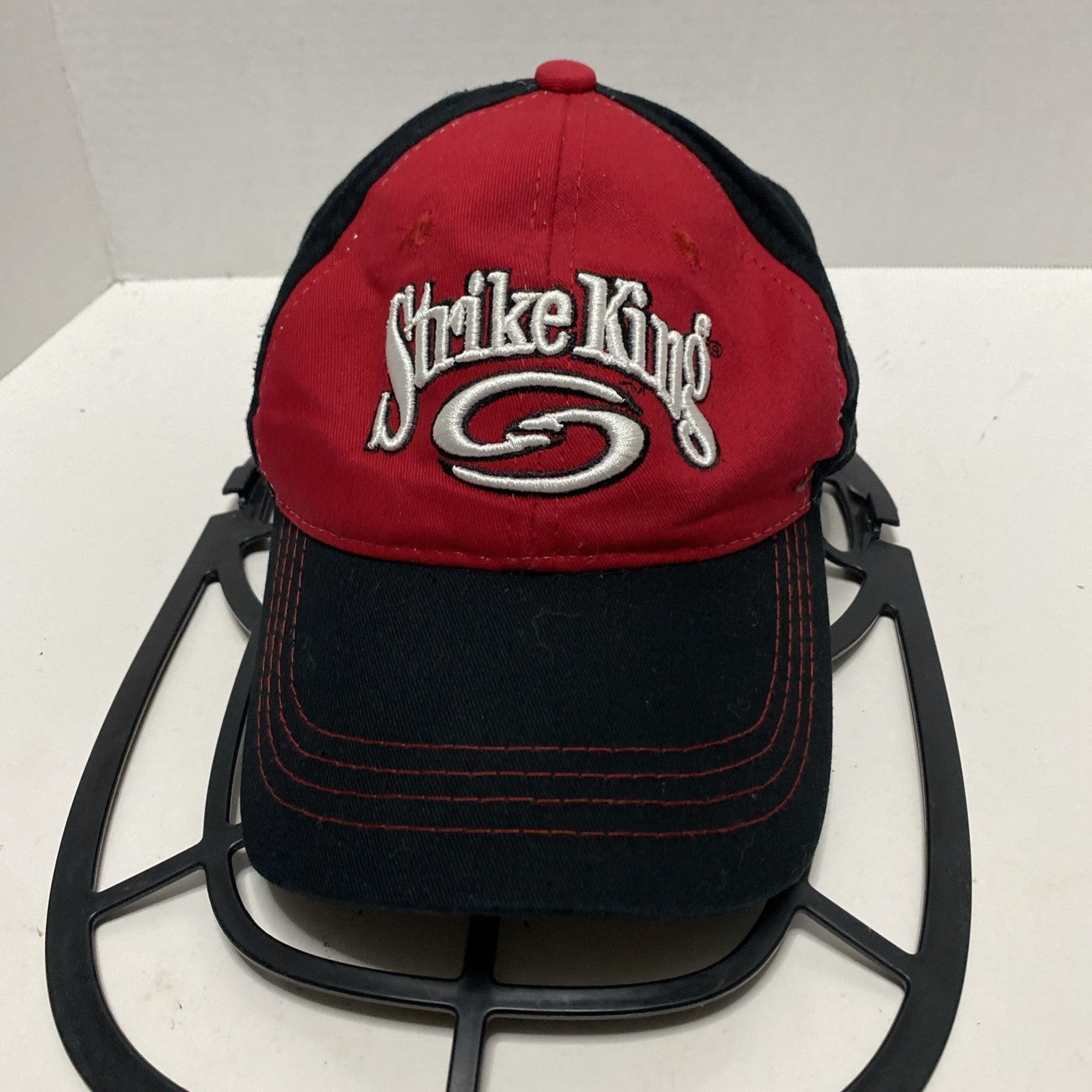Strike King Black And Red Adjustable Baseball Hat Cap Fishing Bait Lure