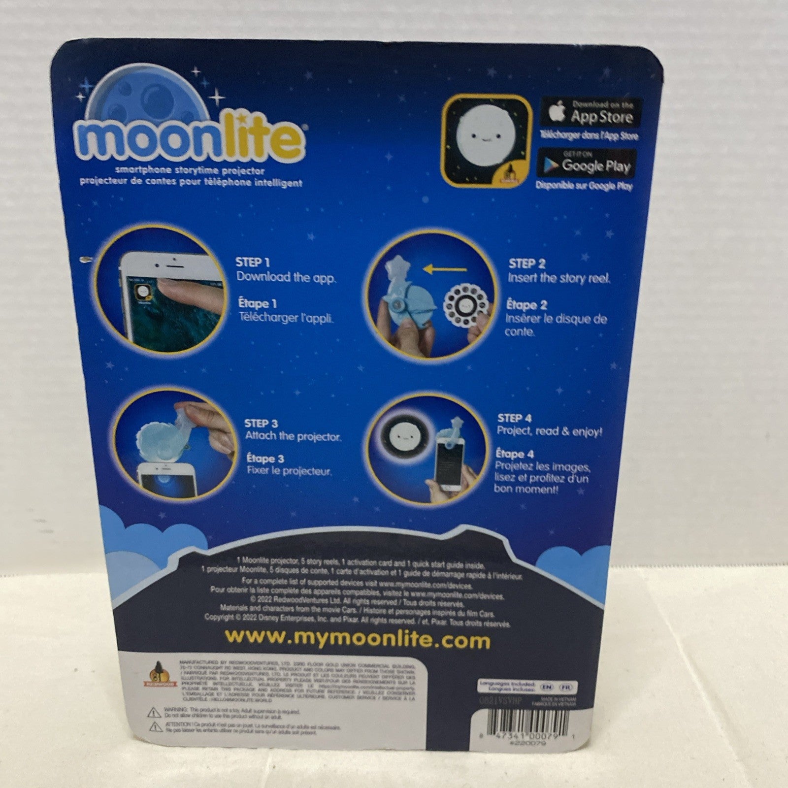 Moonlite -Pixar-Gift Pack Storybook Projector for Smartphones 5 Stories.