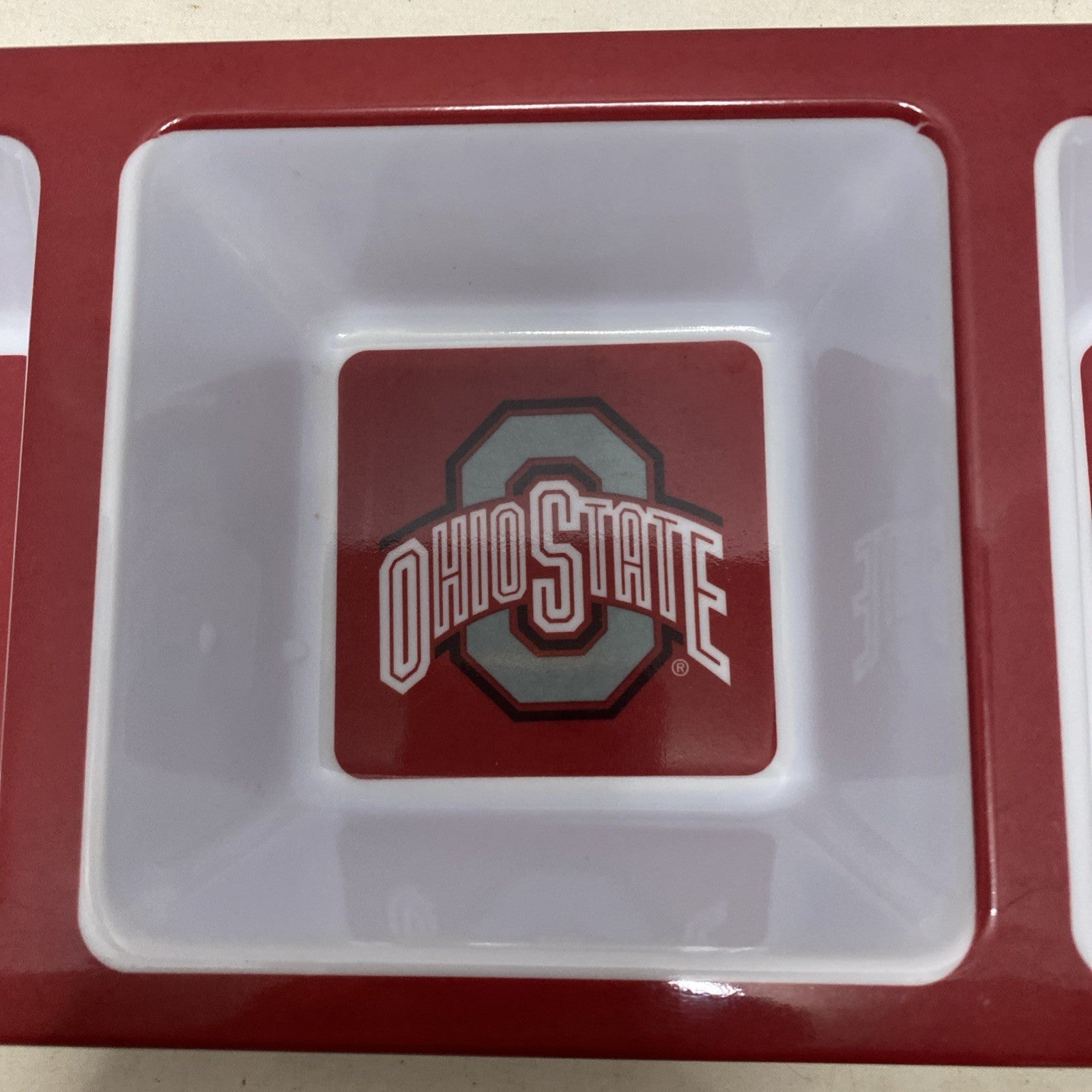 Ohio State 3 Section Divided Tray