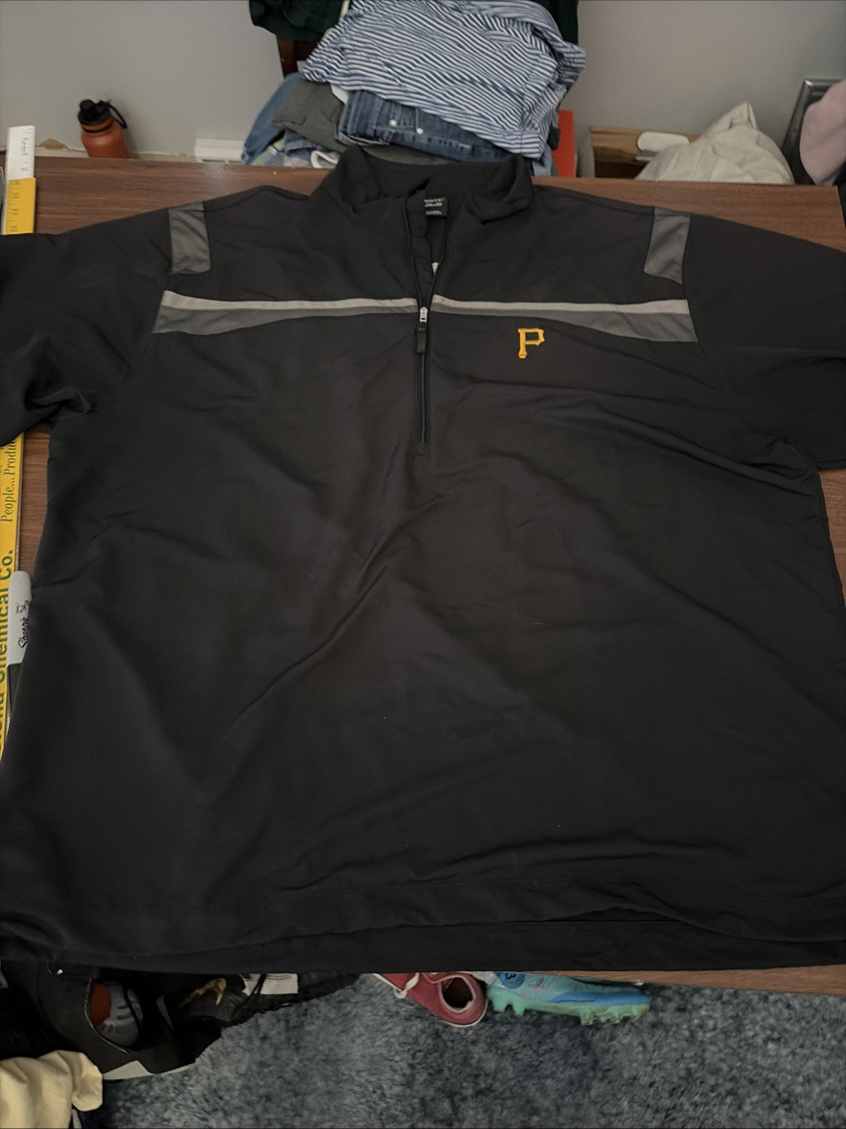 Nike Golf Men’s 2XL MLB Pittsburgh Pirate Warm-Up Top Quarter Zip Up