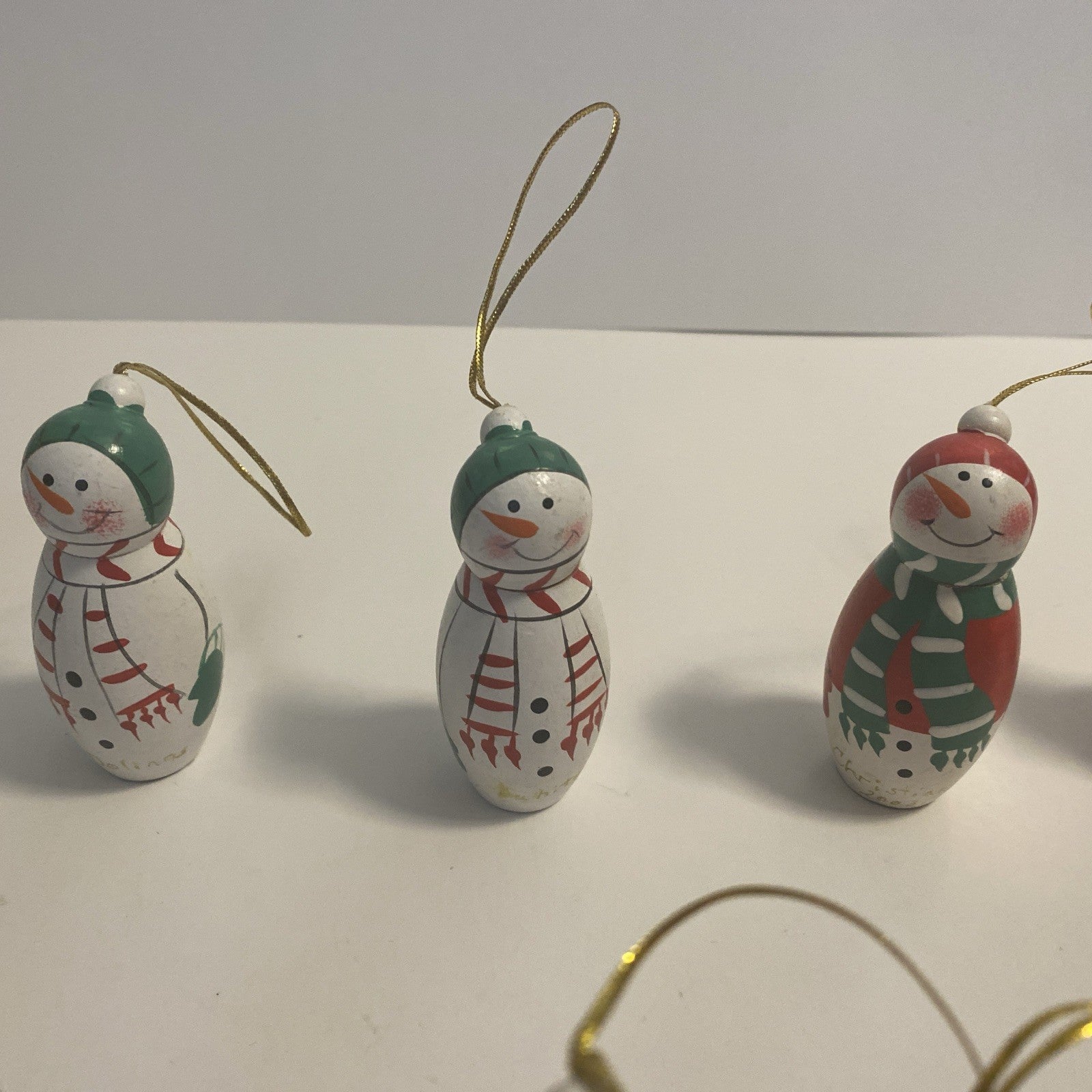 Lot of 12 Wooden Christmas Ornaments And 1 Nut Cracker