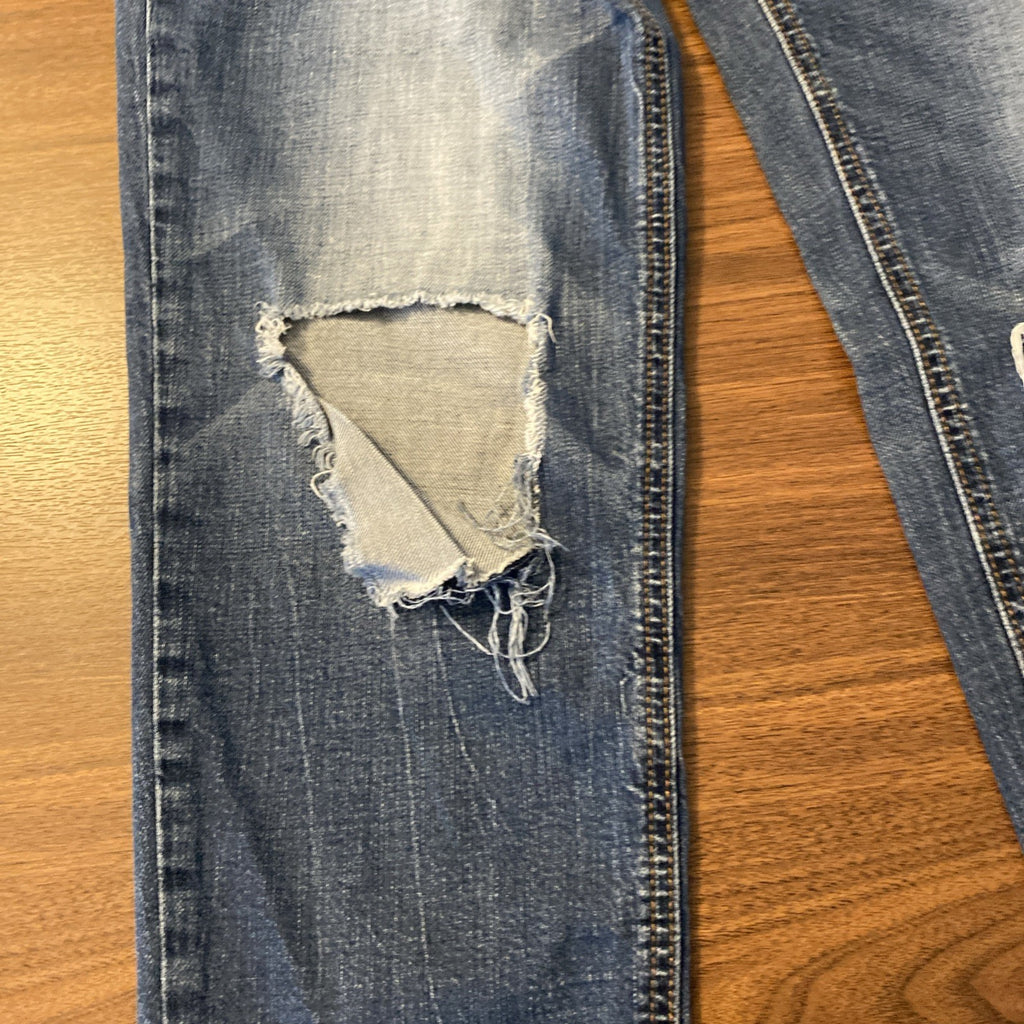 Old Navy Boyfriend Skinny Blue Jeans Women’s Sz 4 Distressed 