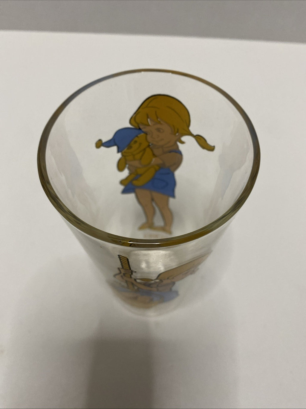 Walt Disney Penny 1977 The Rescuers Pepsi 6 in Drinking Glass White Letters