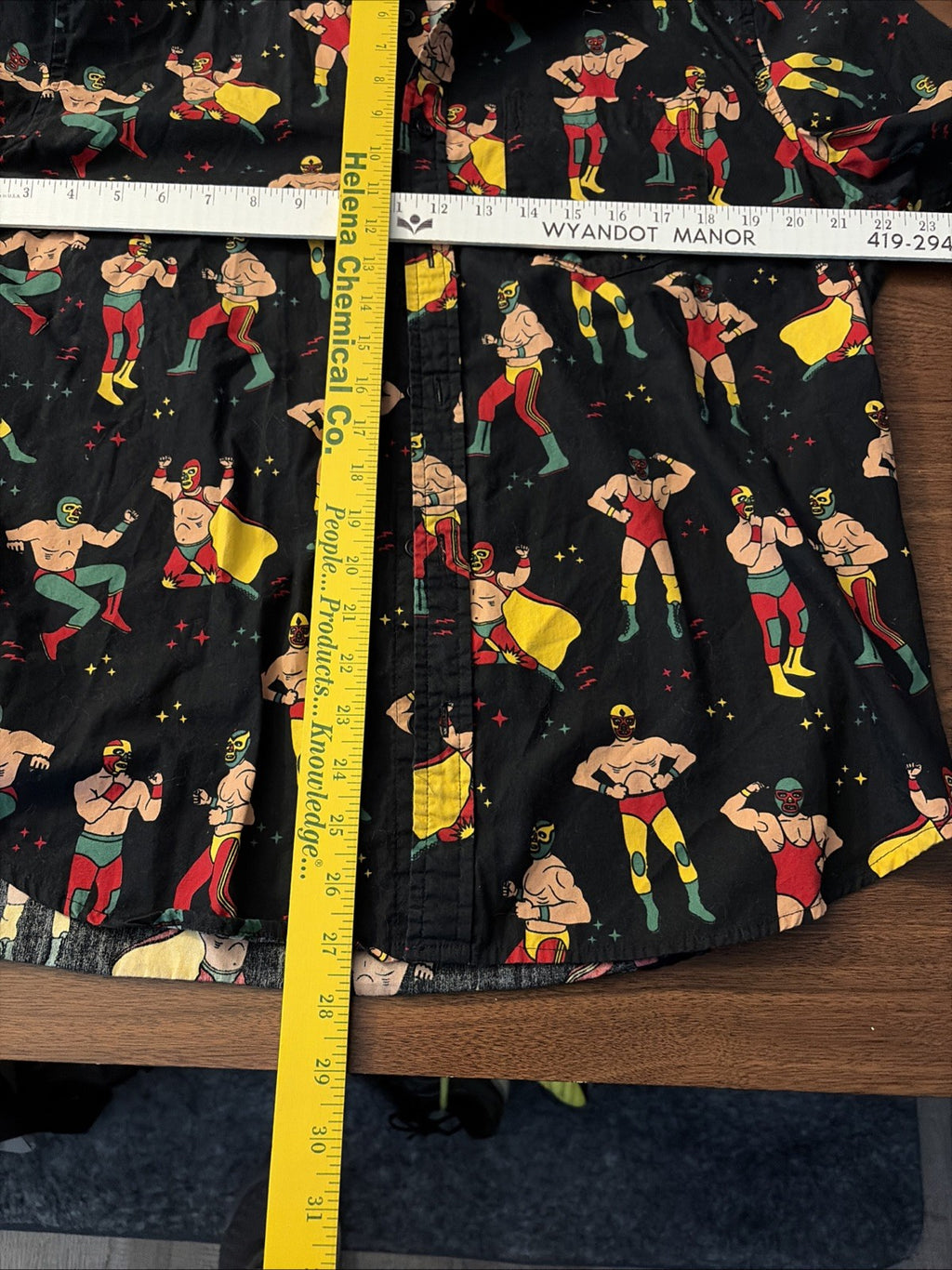 Forever 21 Luchador/Mexican Wrestler Button Down Shirt Hawaiian Men's Size L