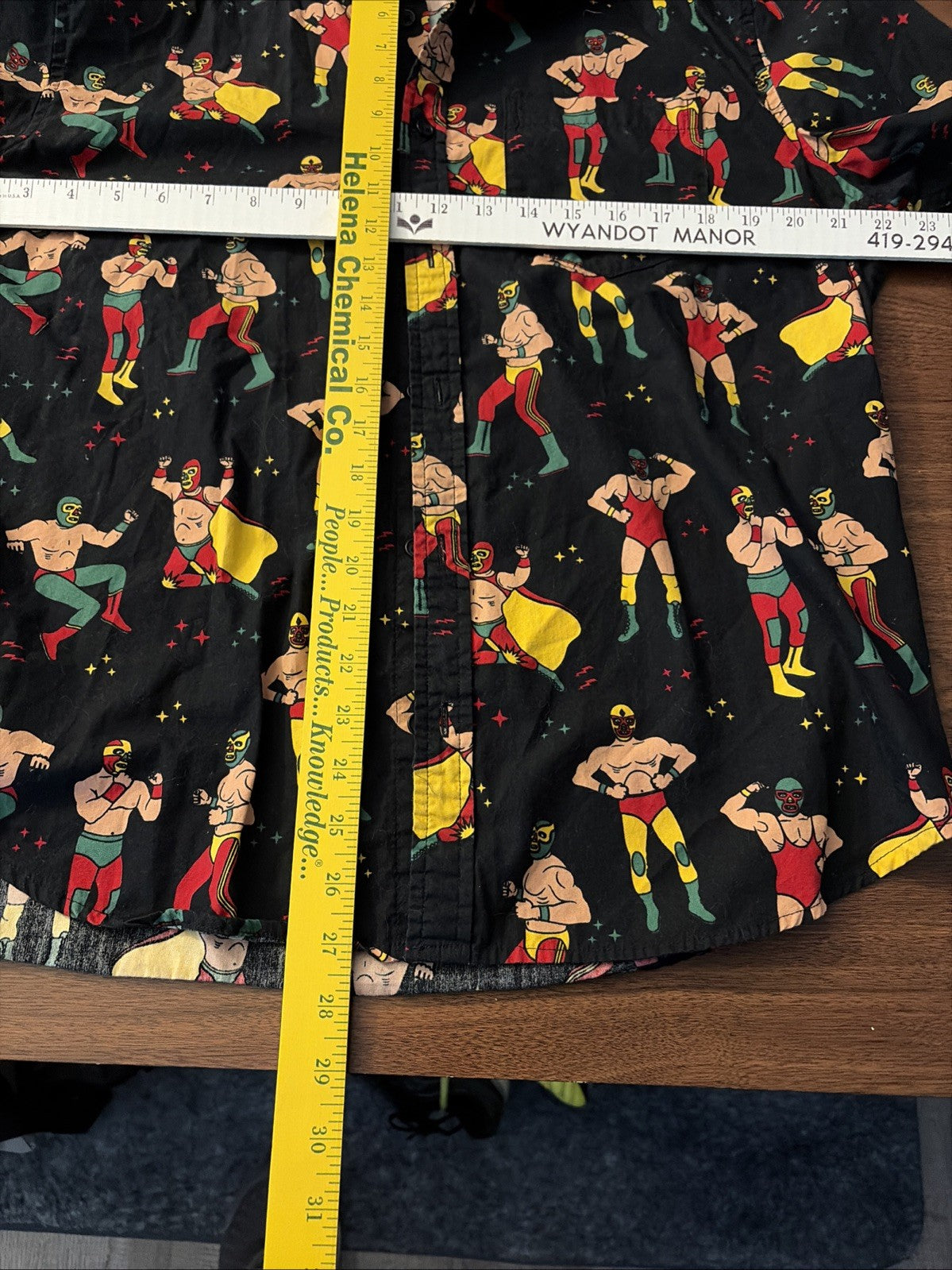 Forever 21 Luchador/Mexican Wrestler Button Down Shirt Hawaiian Men's Size L