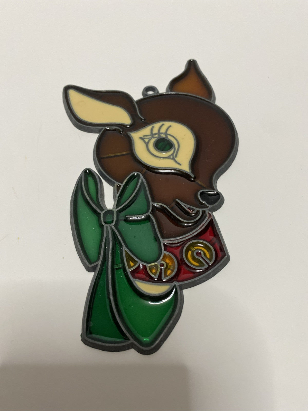 Vintage Stained Glass StyleSun Catcher Ornament Reindeer