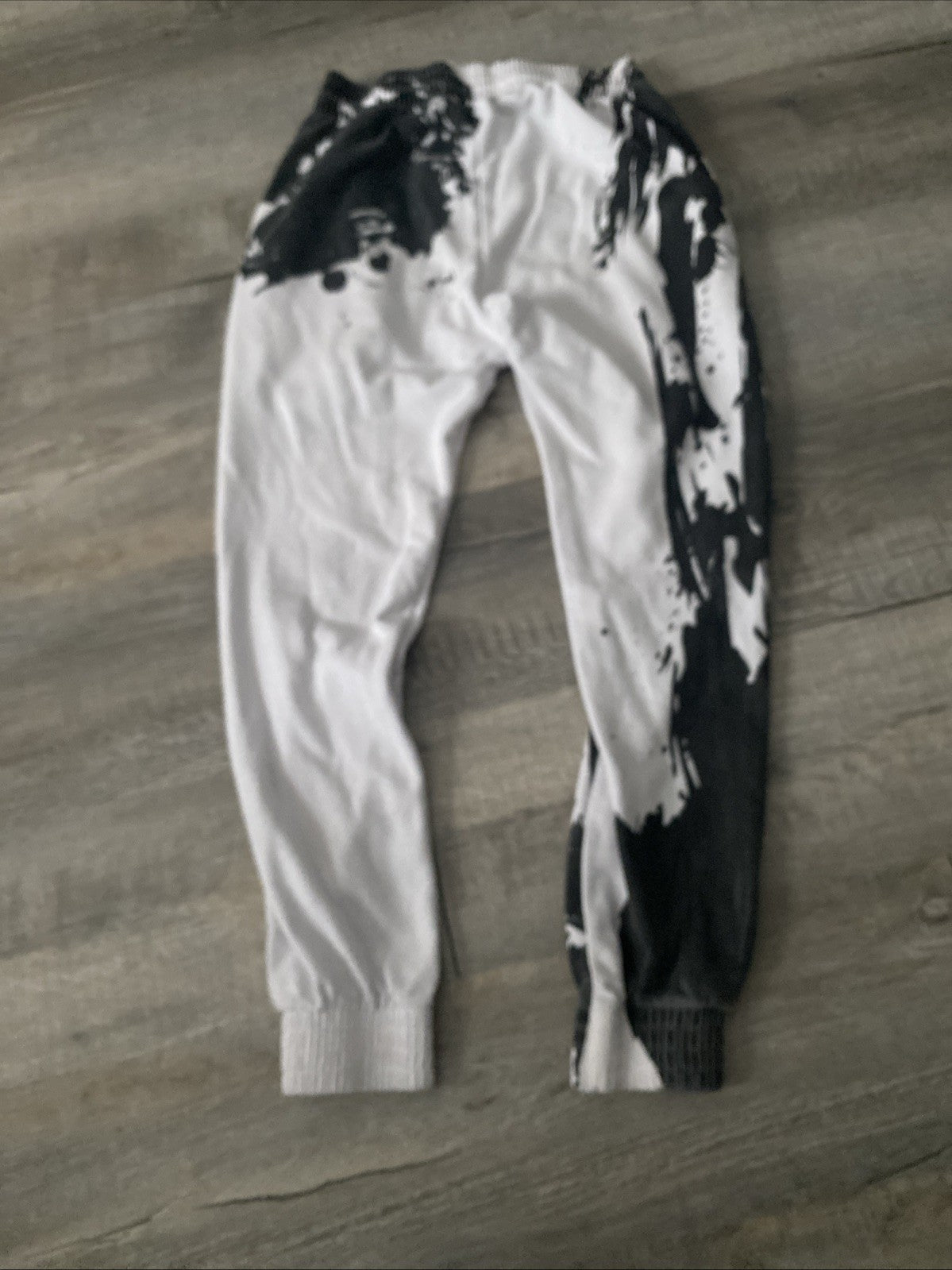 Dope sweatpants size medium tie-dye black-and-white