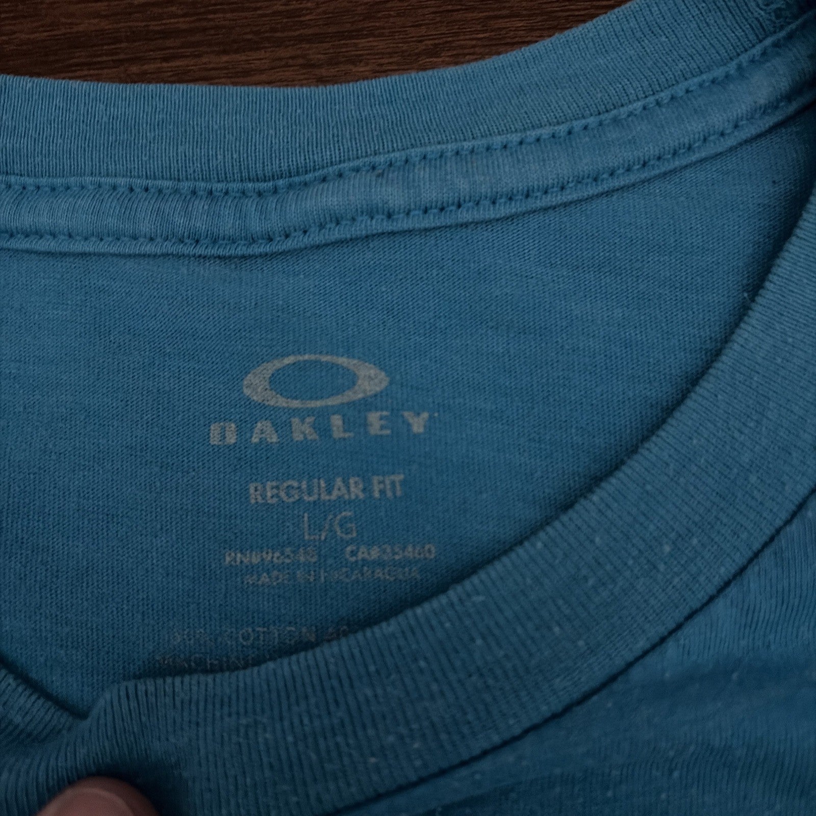 Oakley Shirt Mens Large Graphic Blue Tshirt