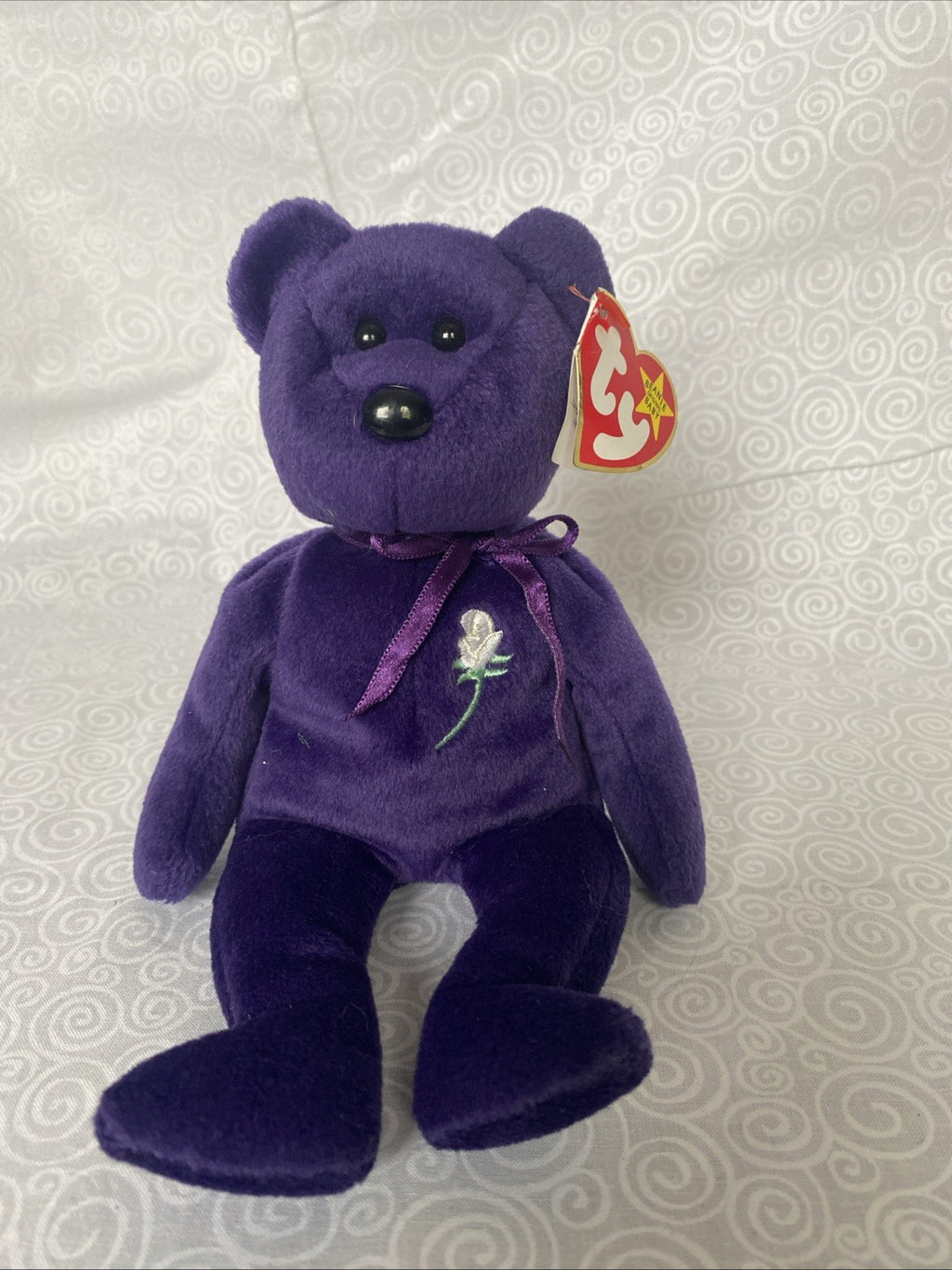 Beanie Baby Princess The Bear - Princess Diana Beanie Baby 1997 - Purple
