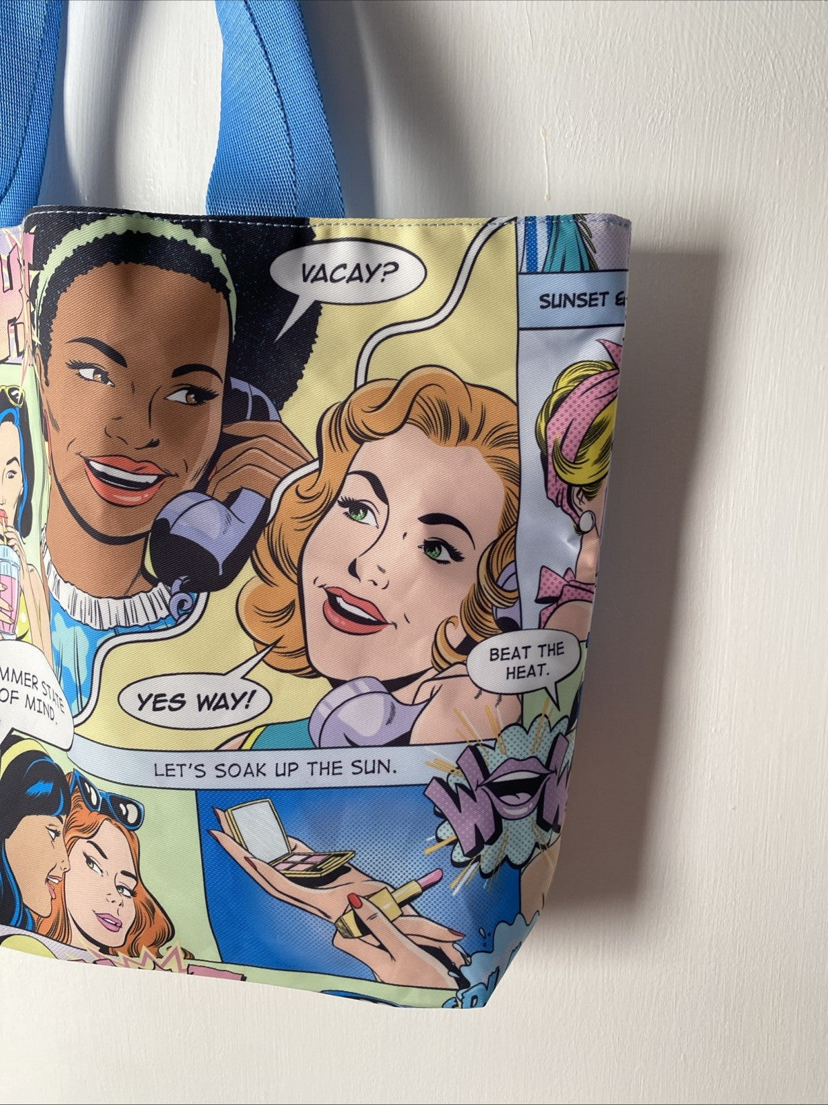 ESTEE LAUDER  Tote Comic Theme Beach, Shopper Bag, Large 12x17