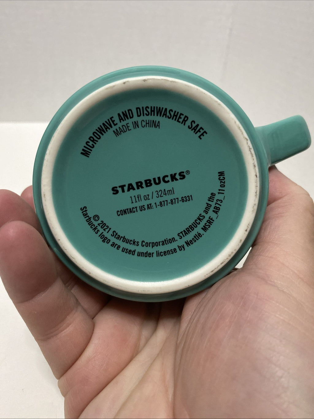 Starbucks Mint Green Mug Mermaid Green White Logo Ceramic Coffee/Tea Mug (2021)