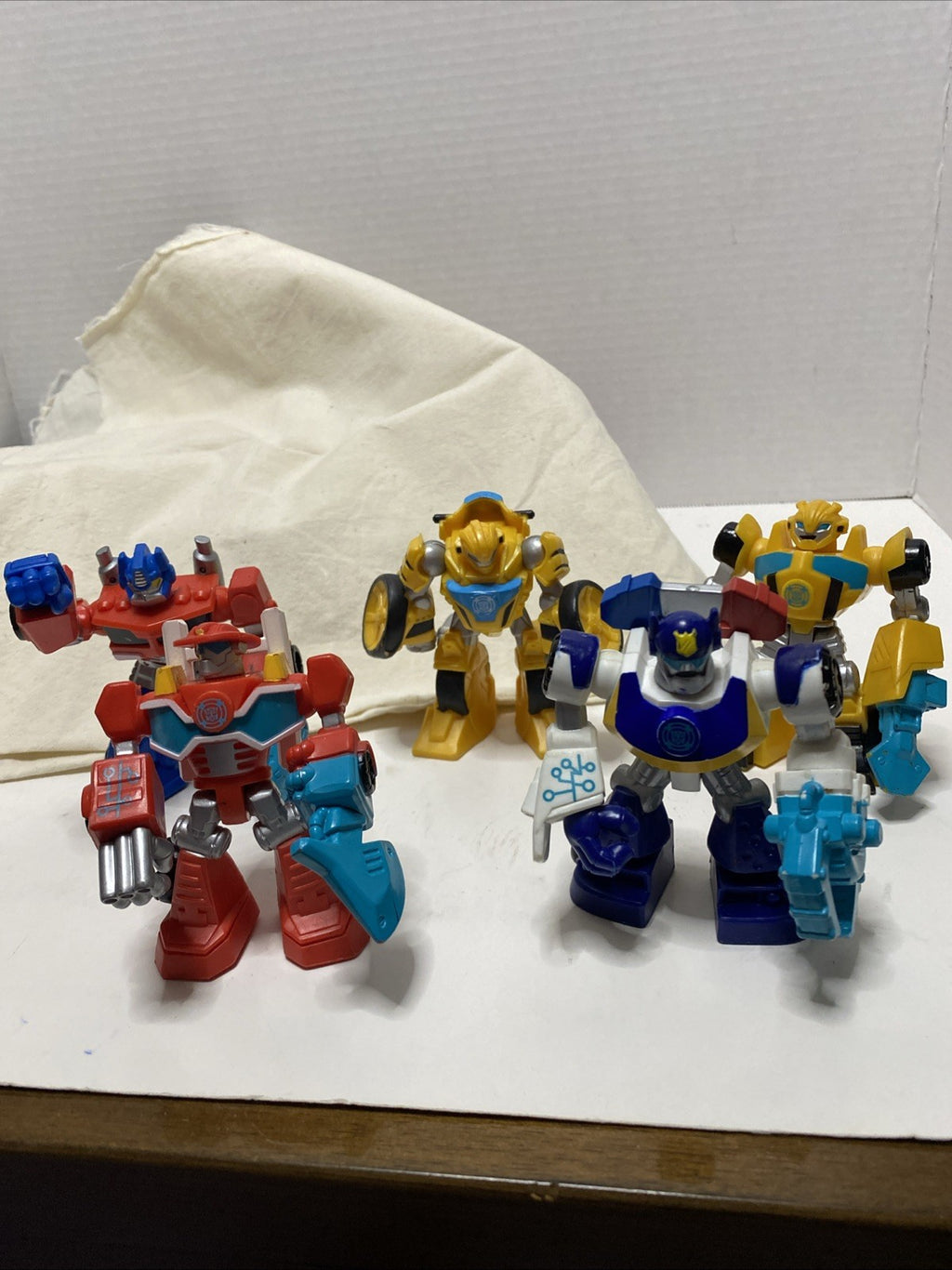 LOT of (5)Hasbro Playskool Heroes Transformers Rescue Bots Toy Figures
