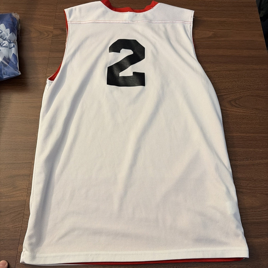 Men’s Small Kawhi Leonard Clippers Basketball Reversible Jersey #2 Red White