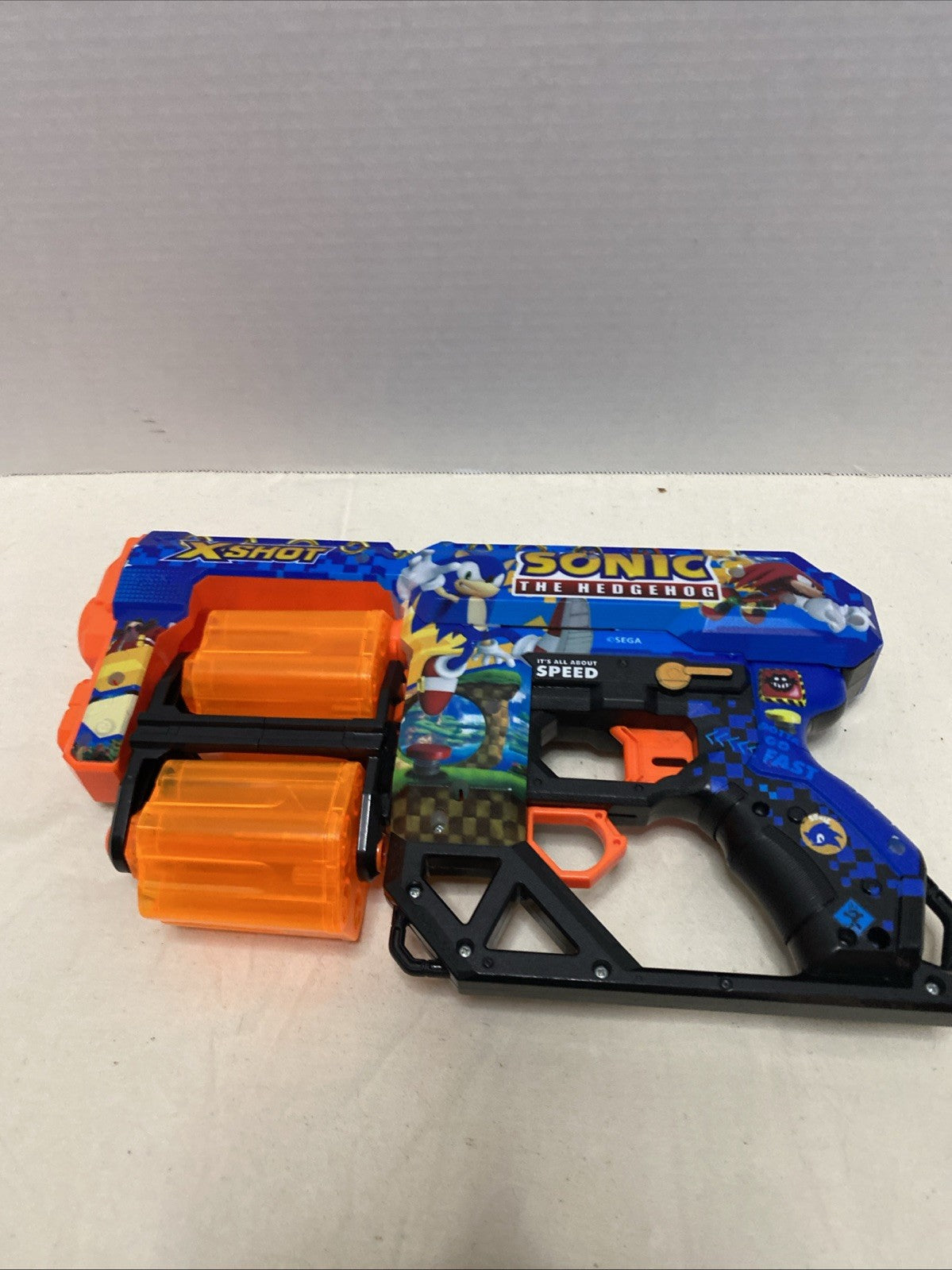 Zuru X-Shot Skins Sonic the Hedgehog Blaster Toy Gun Air Pocket Technology