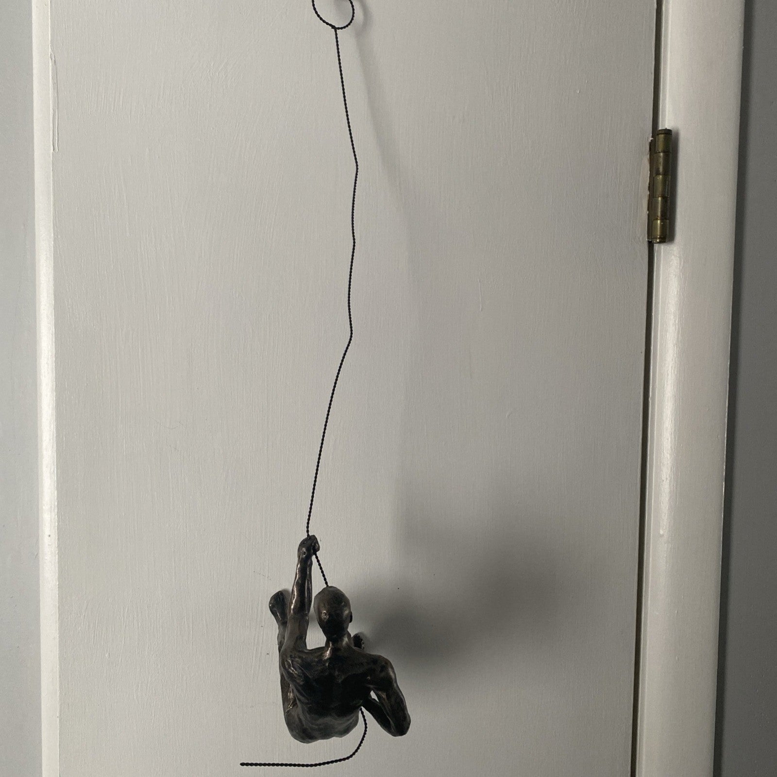Modern Hanging Wall Figurines 'The Alpinist', Retro Stylish Resin Statue