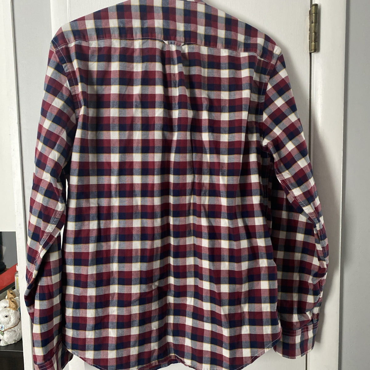Old Navy The Oxford Shirt Multicolor Flannel Men's  Large Slim Fit Outdoors